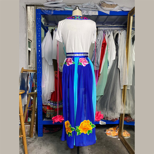 羌族女款舞蹈服装练习腰带练习服