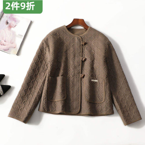 248077超值品质精品女装新款25冬季呢子中长款单排扣长袖外套