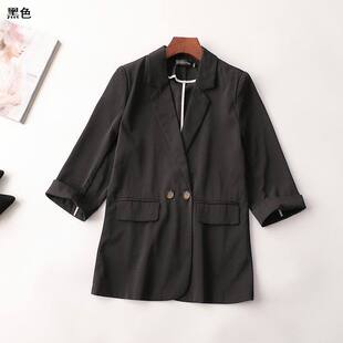 西装 翻领七分袖 春中长款 239216