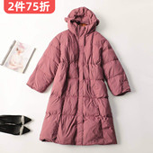 410740亏本清货超值女装 羽绒服 连帽长袖 冬季 90白鸭绒加长款