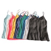 409338品质贼好南油高货女装 轻奢光面百搭纯色夏中长款 V领吊带