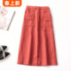 410298 羊毛冬加长半身裙