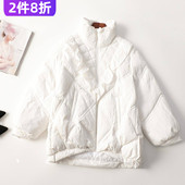 冬长袖 410682瑕疵清货超值女装 精品90白鸭绒白色短款 羽绒服
