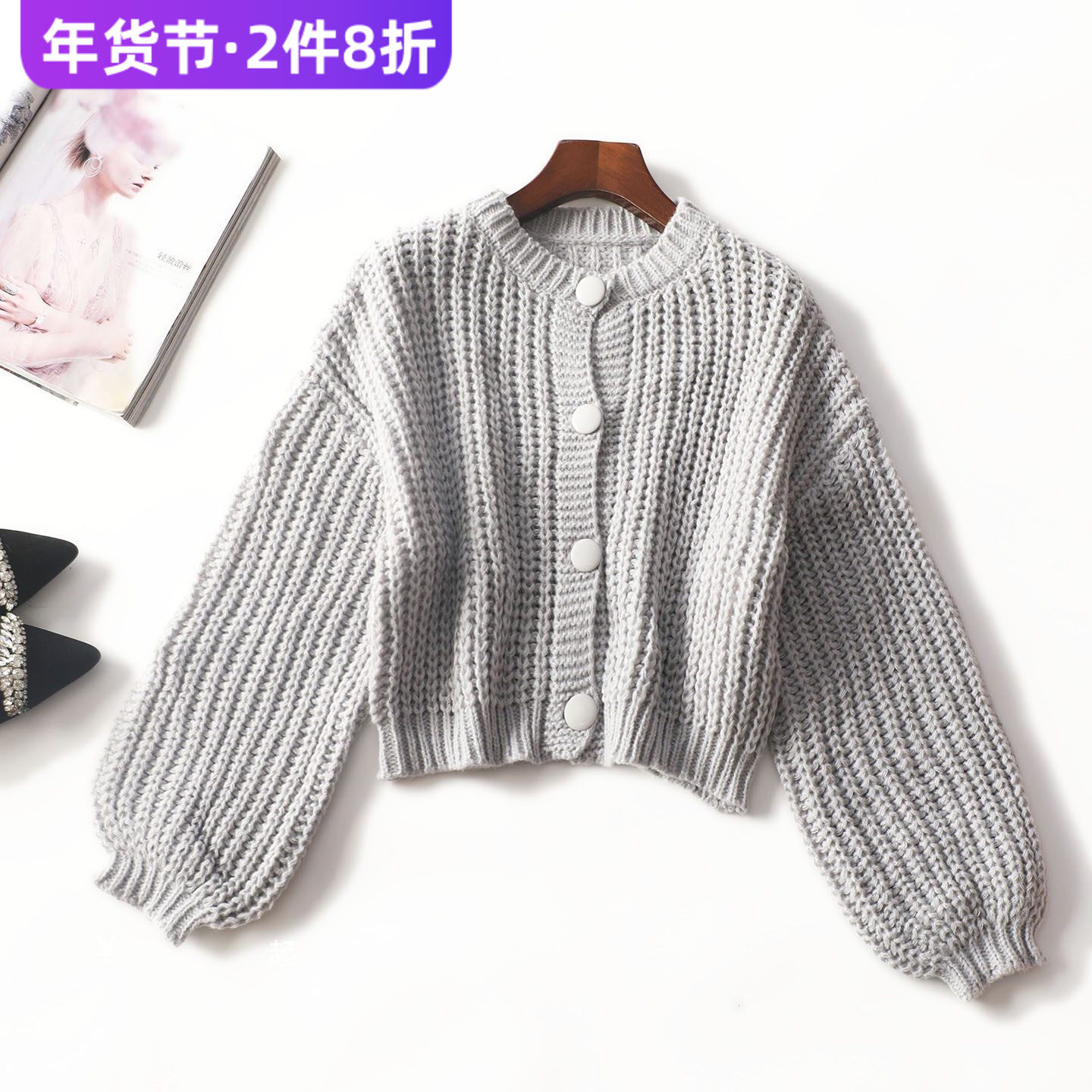 247851 秋短款单排扣长袖毛衣,女装/女士精品,毛衣,淘宝优惠券,粉丝福利购,淘宝优惠卷