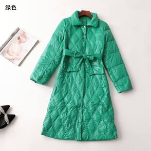 406964亏本清货超值精致小香风90白鸭绒冬长款 羽绒服 高领长袖