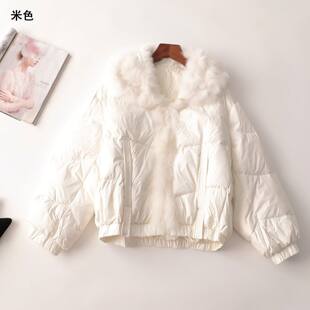 244210亏本清货超值精品女装真毛领冬中长款翻领长袖羽绒服