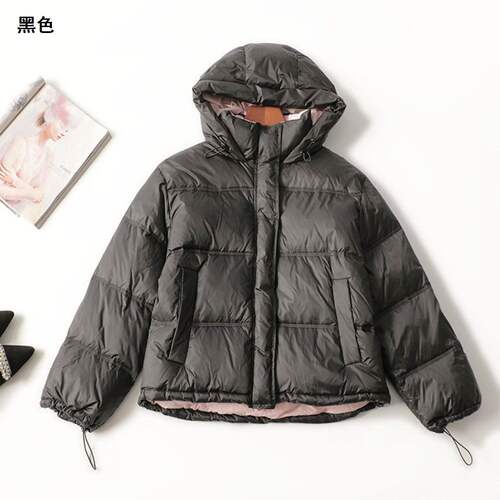 245086 冬中长款连帽长袖羽绒服
