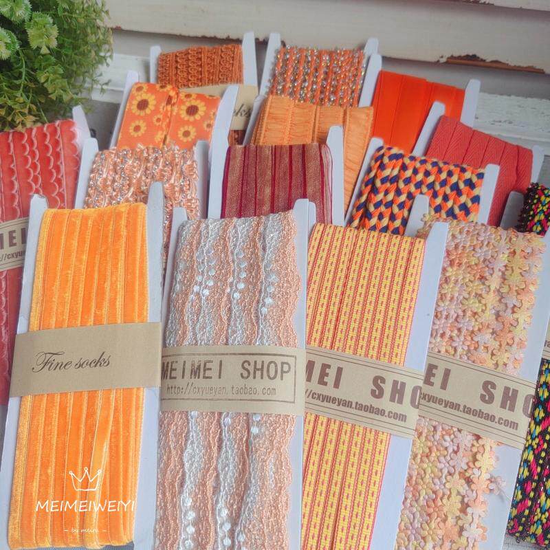 橙媚媚整板10米出售水溶织带棉质蕾丝织带缎带花边DIY服装辅料