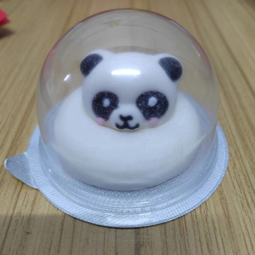 定制棉花糖熊猫卡通图案手工带托