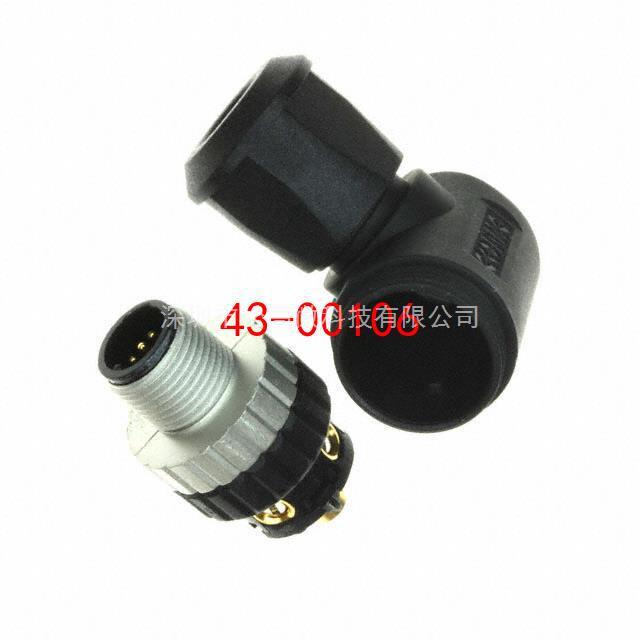 43-00106 [CONN PLUG 5POS INLINE PIN RA M12]