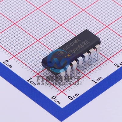 CD4066BE 4模拟开关/多路复用器DIP-14封装 原裝正品