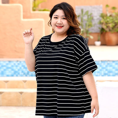 条纹短袖T恤短袖T恤女士