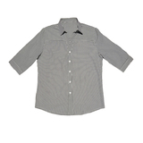 社会小伙2025新品修身型V领条纹男士中袖衬衫B372-A237-P58控78，男装衬衫，电商B372