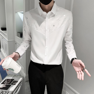 2025秋装   高级感上衣服免烫潮男长袖衬衫  M-4XL  A136-P55图片