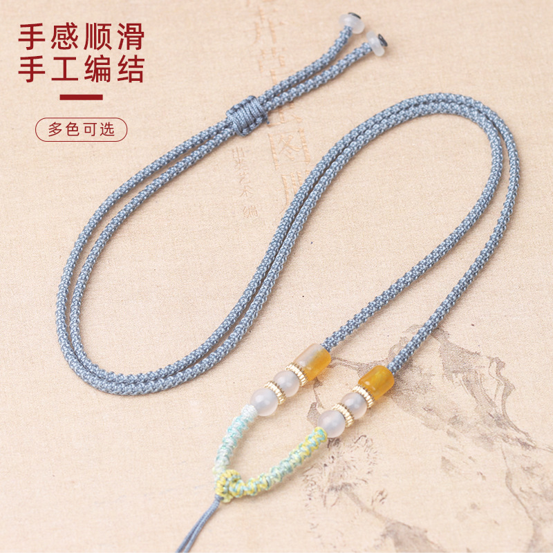 男女款可调2mm菠萝吊坠挂绳批发