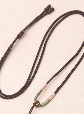 2mm平结素绳diy简约拼色缠线可调节翡翠项链绳子编织吊坠饰品挂绳