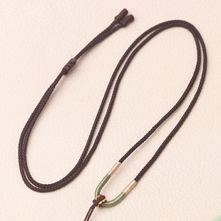 2mm平结素绳diy简约拼色缠线可调节翡翠项链绳子编织吊坠饰品挂绳