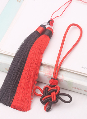 双色吉祥结流苏diy车挂古风吊穗