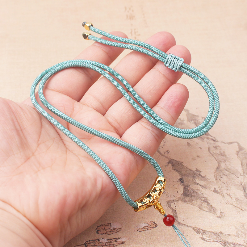 玉吊坠挂绳编织绳梅花弯管挂件绳diy翡翠玉佩挂坠绳子挂脖项链绳