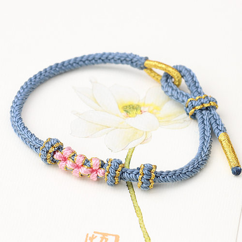 桃花绳黄金转运珠网红情侣新颖