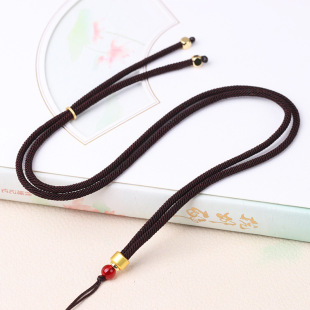 可调翡翠挂绳绑玉坠平安扣玉佩挂坠绳diy黄金男女款 项链绳子 时尚