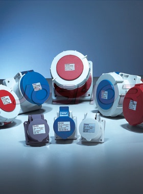 3孔4眼5P63A/125A暗装工业插座QX1264/1124/1128/3380/1457/1461