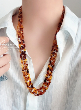 两用韩国亚克力锁链项链眼镜链