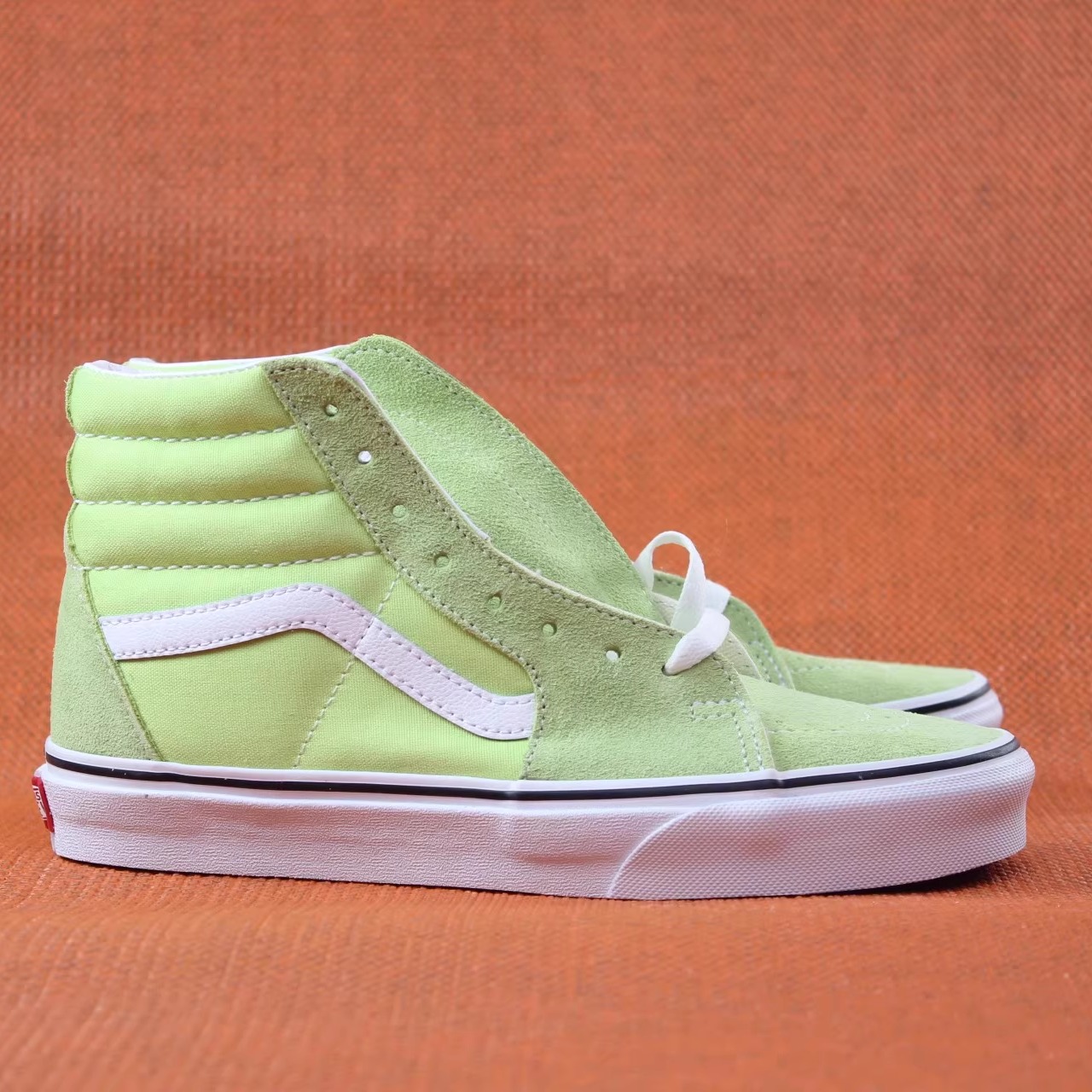 首尔的米家VANS 女鞋SK8 HI绿色帆布翻皮牛筋底休闲滑板鞋运动鞋