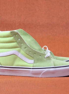 首尔的米家VANS 女鞋SK8 HI绿色帆布翻皮牛筋底休闲滑板鞋运动鞋