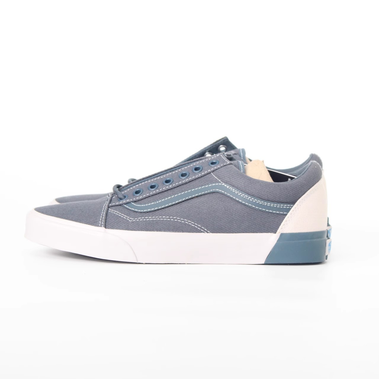 首尔的米家VANS OLD SKOOL男鞋蓝色帆布牛筋底休闲运动鞋滑板鞋