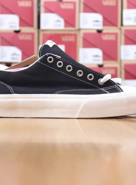 首尔的米家STRAYE 男鞋STANLEY黑白色帆布系带潮品休闲运动滑板鞋