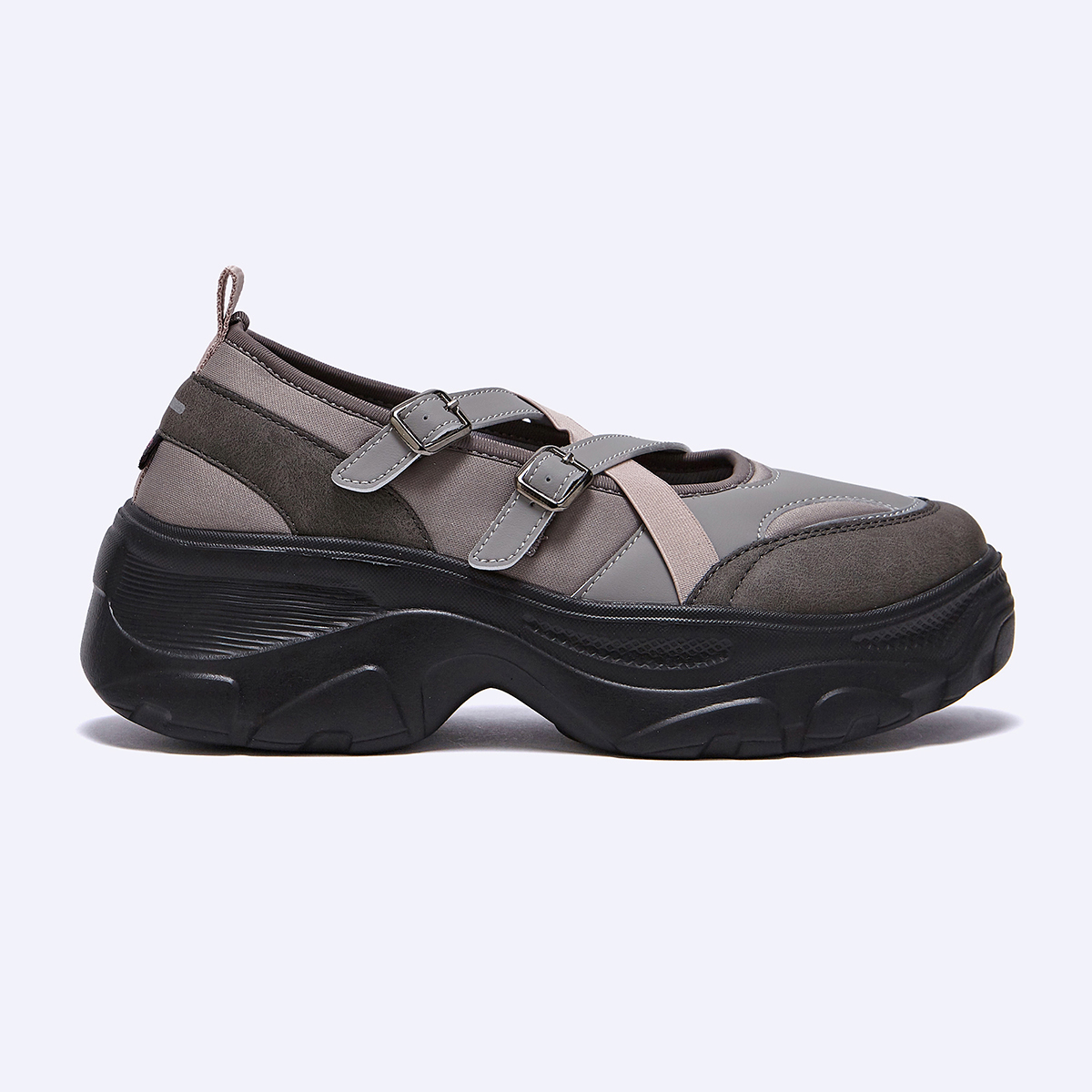 首爾的米家OTZShoes 女鞋聯(lián)名款灰粉松糕底休閑鞋淑女鞋