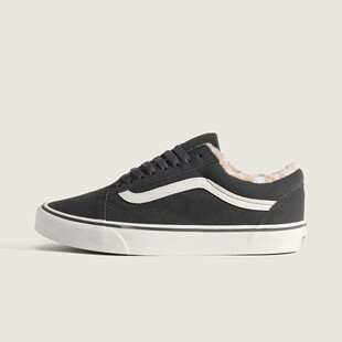 首尔的米家VANS 男鞋女鞋OLD SKOOL黑色翻皮加绒保暖运动鞋滑板鞋