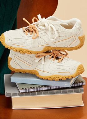 首尔的米家WACKY WILLY 男鞋女鞋米棕皮革休闲运动鞋