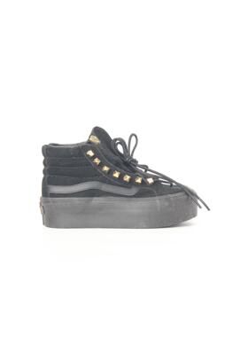 首尔的米家VANS 女鞋SK8 HI黑色铆钉翻皮松糕底休闲滑板鞋运动鞋