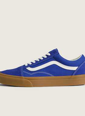 首尔的米家VANS 男鞋OLD SKOOL蓝色帆布翻皮休闲运动鞋滑板鞋