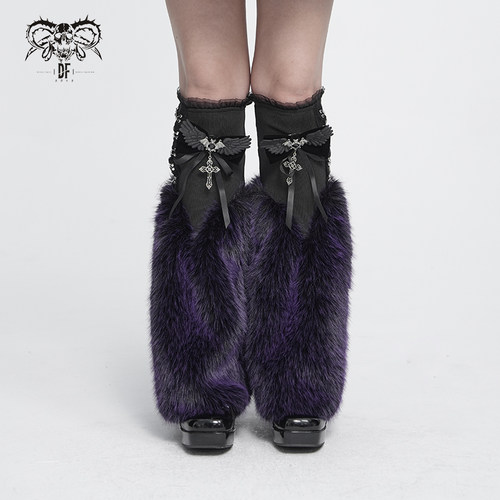 devilfashion中长款毛绒腿套