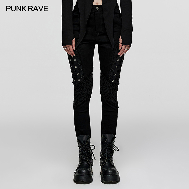 *小破亚文化 PUNK RAVE PR朋克状态女装街头摇滚朋克风囚笼长裤-封面