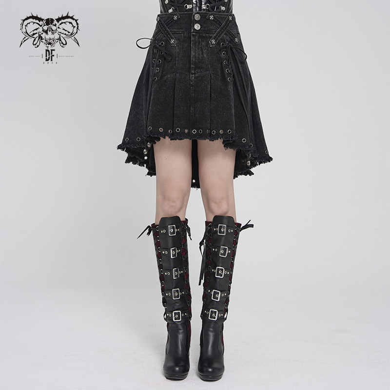 devilfashion朋克做旧半身裙