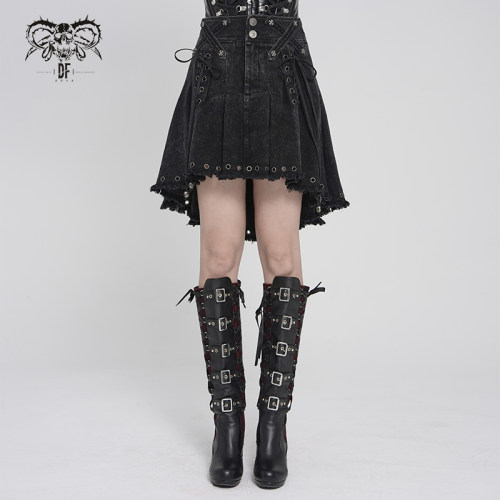 devilfashion朋克做旧半身裙
