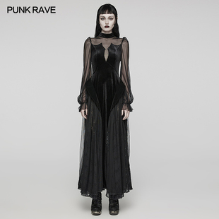 RAVE 小破亚文化 PUNK 暗黑goth华丽礼服蕾丝裙 pr朋克状态女装