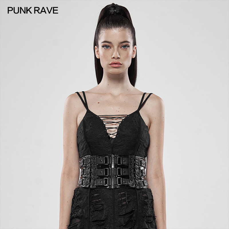清五折-PUNK RAVE 朋克状态配饰品赛博朋克重金属未来感腰封