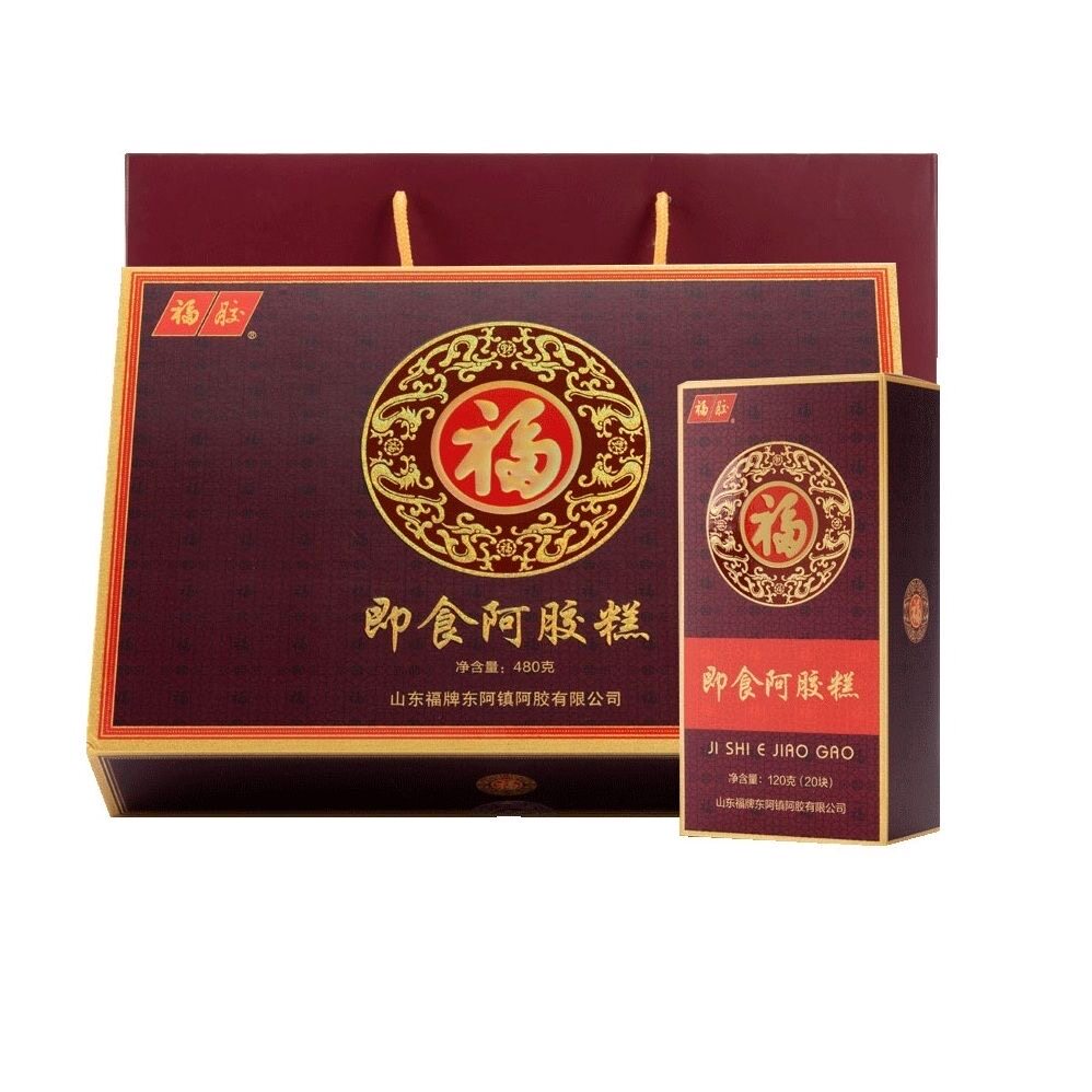 福牌阿胶糕480g大即食礼盒装2026新日期原产地阿胶含量百分之25
