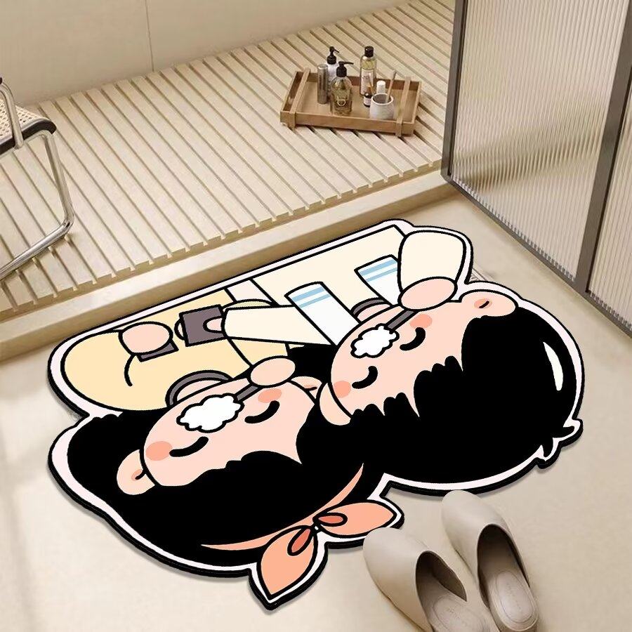 浴室吸水地垫可爱速干吸水垫防滑门口脚垫厕所可裁剪卫生间耐脏垫
