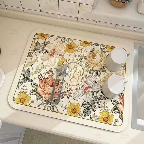 厨房沥水垫软橡胶水槽边控水垫餐桌防热垫卫生间洗漱台面吸水垫子