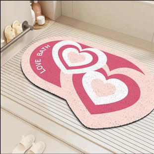 丝圈浴室防滑防摔地垫洗澡专用镂空沥水吸水儿童脚垫淋浴房可裁剪