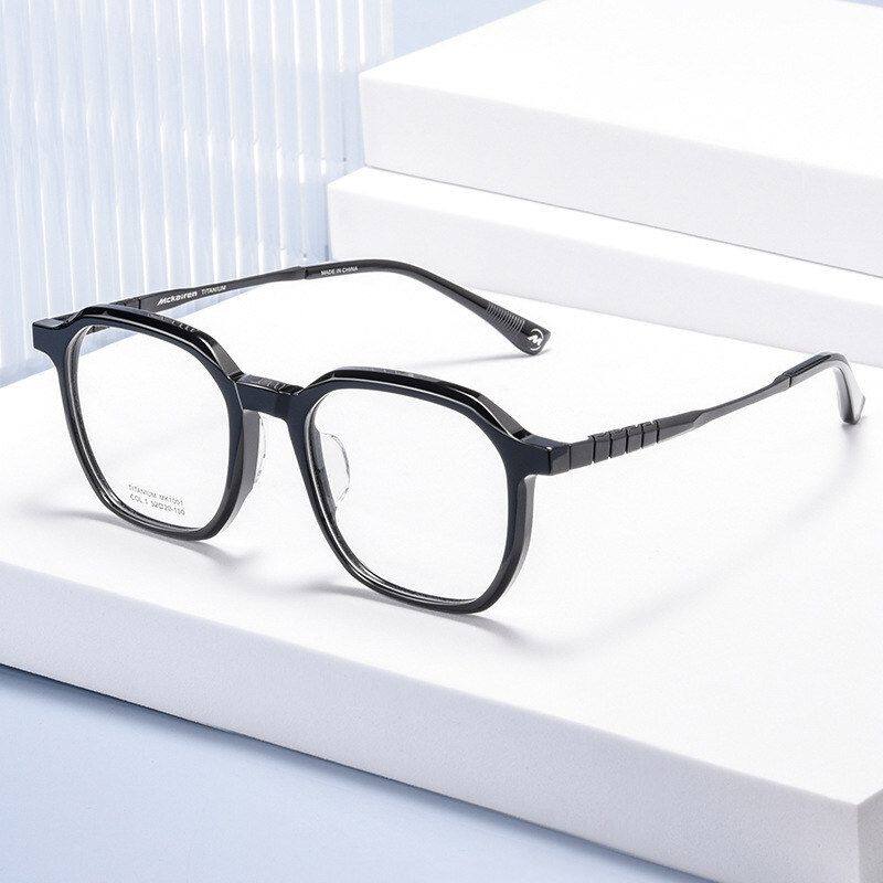 MK1001迈凯L正品牌大脸146mm钛运动长城腿商务男眼镜方形板材框