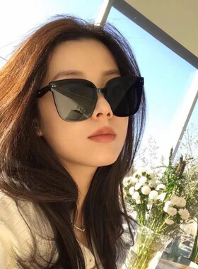 （实体店货源）2026韩版新款gm墨镜复古黑色高级感ins猫眼偏光镜