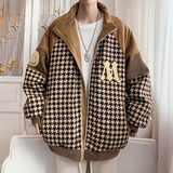 重工小香风拼接麂皮绒内里加棉棒球服立领棉衣外套PJ23486P120，男装棉衣，电商A031-1