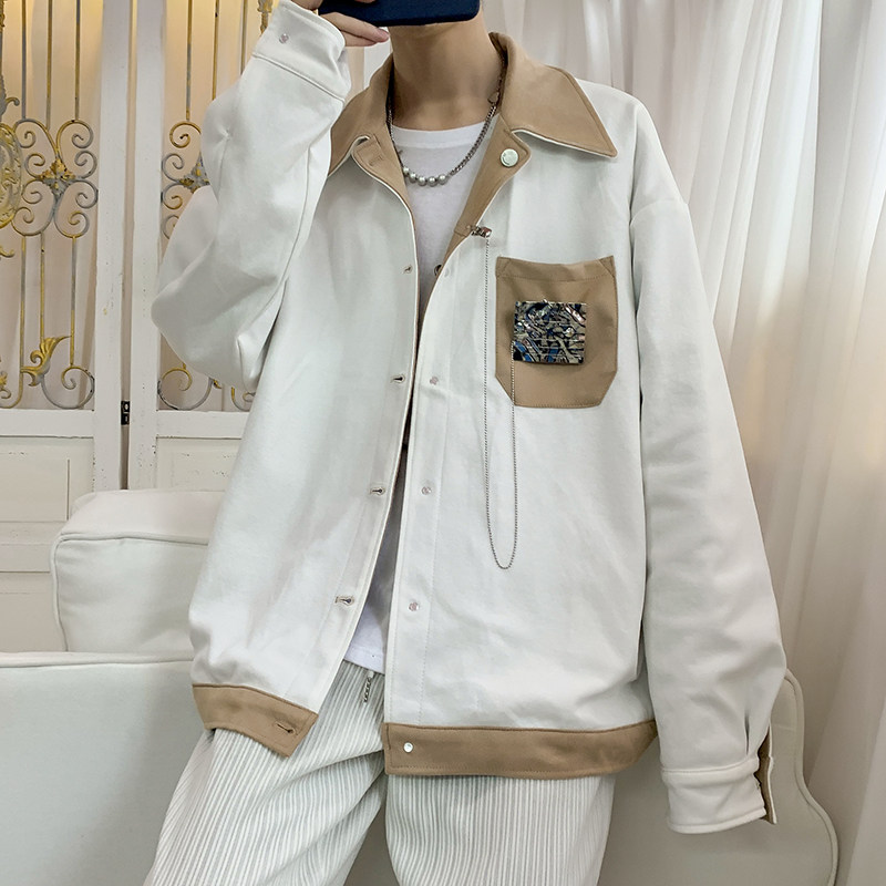 双面穿夹克现货23春装新款男装港风大码夹克外套DY90P125,男装夹克,电商A031-1